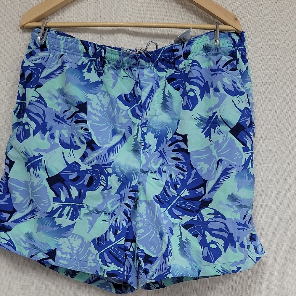 Columbia Blue Palms Mens Large PFG Super Backcast Water Shorts.